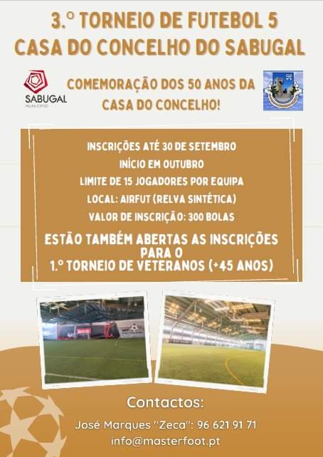 Casa do Concelho do Sabugal organiza 3º Torneio de Futebol 5 e Torneio de Veteranos