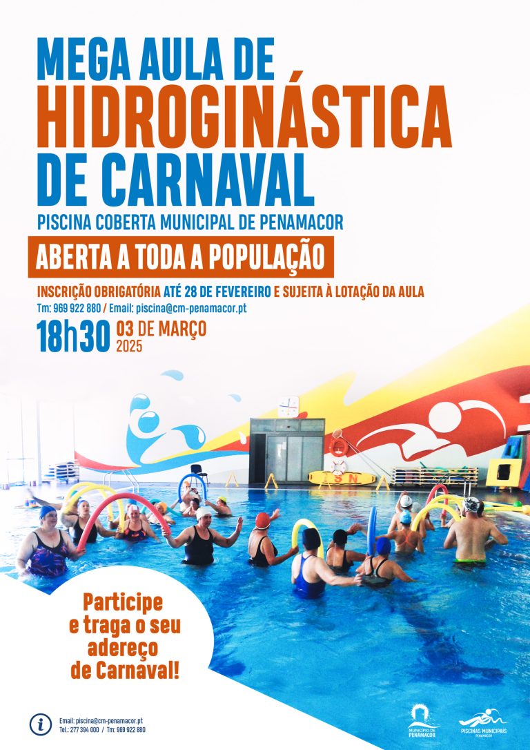 Mega aula de hidroginástica para assinalar Carnaval