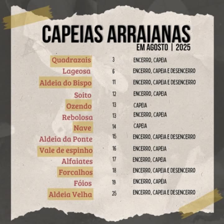 Capeias Arraianas regressam em agosto