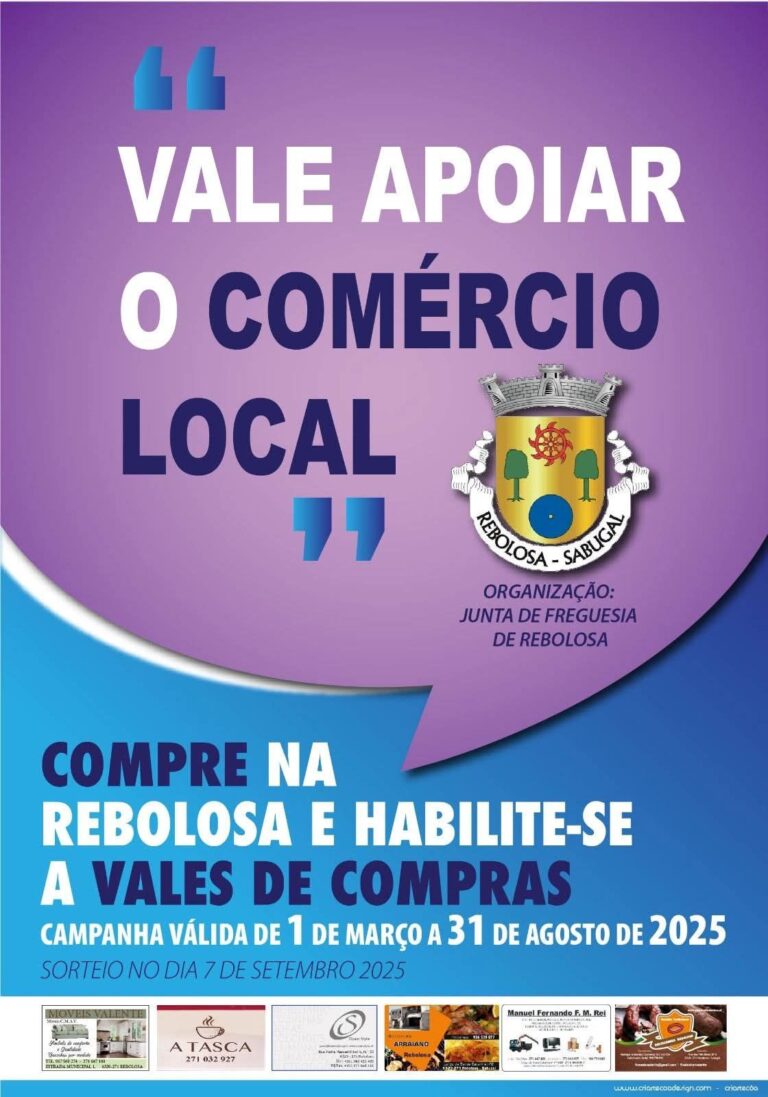Campanha “Vale Apoiar o Comércio Local”, na Rebolosa, termina no final de agosto
